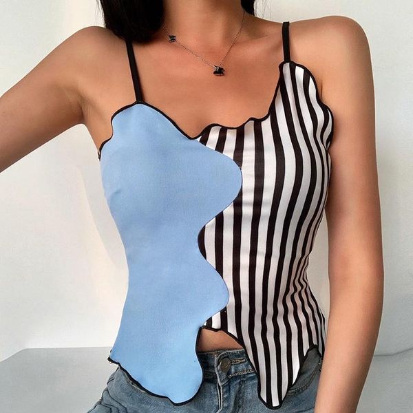 women's tanks & camis striped patchwork cami women summer spaghetti strap elegant slin split hem slim crop 2021 female casual camisole, White
women's tanks & camis striped patchwork cami women summer spaghetti strap elegant slin split hem slim crop 2021 female casual camisole, White