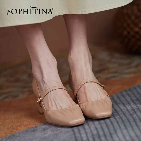 sophitina mature women's pumps thick high heel cow leather slip-on ladies shoes handmade daily female mary jane shoes ao811 210513, Black
sophitina mature women's pumps thick high heel cow leather slip-on ladies shoes handmade daily female mary jane shoes ao811 210513, Black