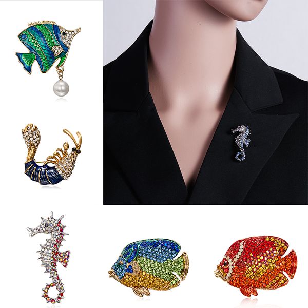 3 colors available blue enamel hippocampus brooches for women fish shrimp pins animal style brooch fashion jewelry coat broochdio chan conta, Gray
3 colors available blue enamel hippocampus brooches for women fish shrimp pins animal style brooch fashion jewelry coat broochdio chan conta, Gray