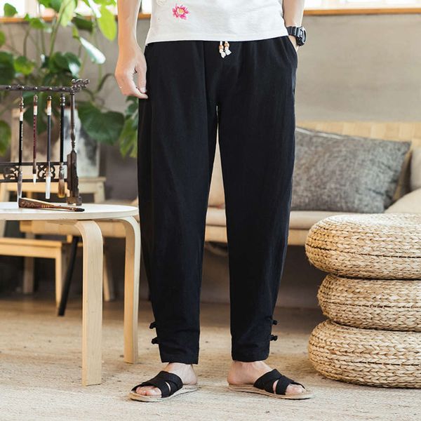 men's pants wear in and summer chinese style plate buckle casual loose harem fashion qqy9, Black
men's pants wear in and summer chinese style plate buckle casual loose harem fashion qqy9, Black
