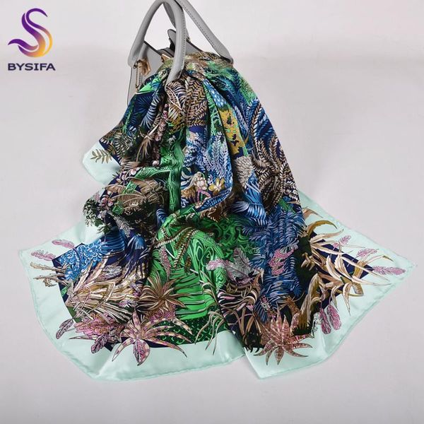 bysifa| elegant women pure silk square scarf shawl printed brand green coffee ladies scarves wraps 90*90cm fall winter headscarf, Blue;gray
bysifa| elegant women pure silk square scarf shawl printed brand green coffee ladies scarves wraps 90*90cm fall winter headscarf, Blue;gray