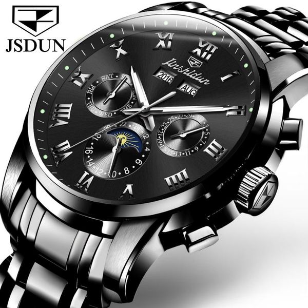 wristwatches jsdun men's mechanical watches sapphire aristocratic luxury watch men multifunctional waterproof luminous business wristwa, Slivery;brown
wristwatches jsdun men's mechanical watches sapphire aristocratic luxury watch men multifunctional waterproof luminous business wristwa, Slivery;brown