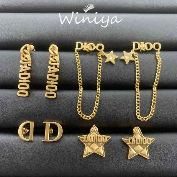 design jewelry earrings / new brass letters star women's simple fashion trend earrings, Golden
design jewelry earrings / new brass letters star women's simple fashion trend earrings, Golden