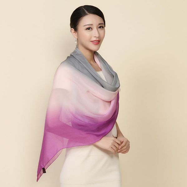 pure silk scarf with gradual change mulberry autumn and winter women's sunscreen shawl scarves, Blue;gray
pure silk scarf with gradual change mulberry autumn and winter women's sunscreen shawl scarves, Blue;gray