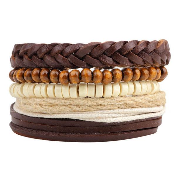 tennis fashion 1 set rope wood bead leather bracelets & bangles men jewelry vintage multilayer braided wristband bracelet, Golden;silver
tennis fashion 1 set rope wood bead leather bracelets & bangles men jewelry vintage multilayer braided wristband bracelet, Golden;silver