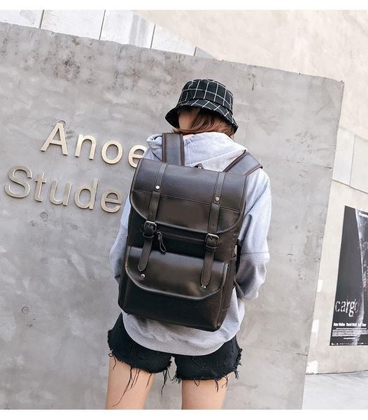 backpack large capacity backpacks solid color pu leather men and women casual travel sport computer bag
backpack large capacity backpacks solid color pu leather men and women casual travel sport computer bag