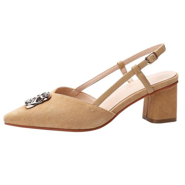 summer women sandals narrow band vintage high heels flock buckle strap 6cm thick pointed toe metal decoration shallow, Black
summer women sandals narrow band vintage high heels flock buckle strap 6cm thick pointed toe metal decoration shallow, Black