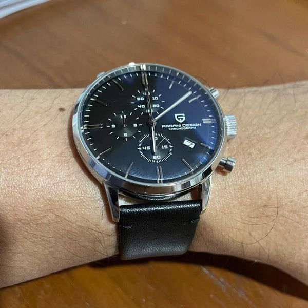 wristwatches pagani design brand quartz waterproof mens sport wristwatch genuine leather luxury luminous chronograph vk67 movement mans watc, Slivery;brown
wristwatches pagani design brand quartz waterproof mens sport wristwatch genuine leather luxury luminous chronograph vk67 movement mans watc, Slivery;brown