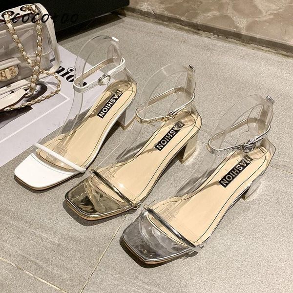 korean version of the super fire word buckle high-heeled sandals female 2021 summer students wild thick heel roman shoes, Black 
korean version of the super fire word buckle high-heeled sandals female 2021 summer students wild thick heel roman shoes, Black