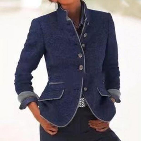 ladies chic retro coat solid color stand collar button jackets elegant casual winter outwear office women slim clothes 2021 women's, Black;brown
ladies chic retro coat solid color stand collar button jackets elegant casual winter outwear office women slim clothes 2021 women's, Black;brown