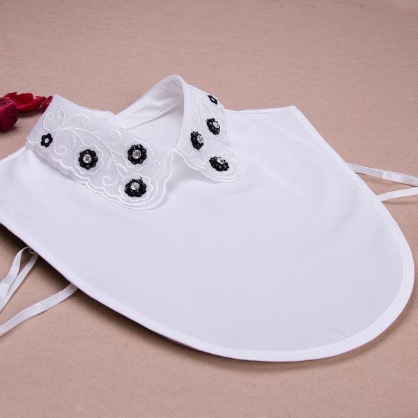 bow ties women flower embroidery false collar handmade white decorative necklace lapel detachable neckwear accessories, Black;gray
bow ties women flower embroidery false collar handmade white decorative necklace lapel detachable neckwear accessories, Black;gray