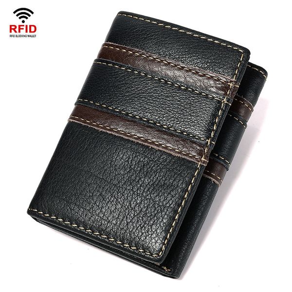 genuine leather wallet man purse minimalism wallet blocking 3 fold vertical mini business card holder men, Red;black
genuine leather wallet man purse minimalism wallet blocking 3 fold vertical mini business card holder men, Red;black