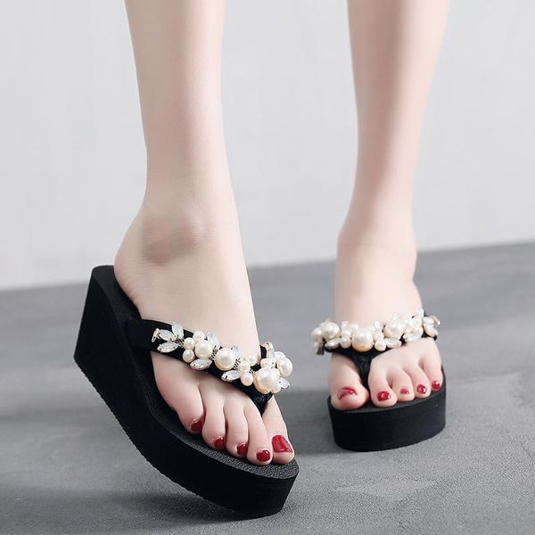 slippers womens flip flops 6.5cm heel-height beach sandals women's female flat design diy personalization holiday, Black
slippers womens flip flops 6.5cm heel-height beach sandals women's female flat design diy personalization holiday, Black