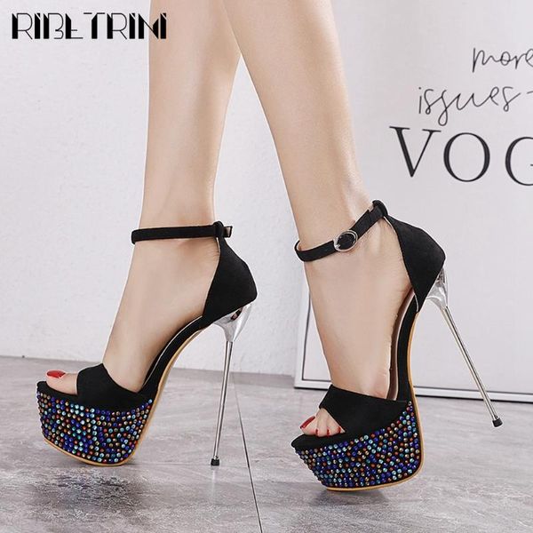 female solid buckle open toe platform shoes women sandals stiletto high heel mature trendy, Black
female solid buckle open toe platform shoes women sandals stiletto high heel mature trendy, Black