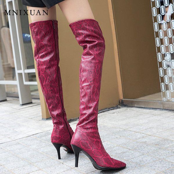 boots mnixuan women shoes 2021 winter pointed toe over the knee thigh high snake print long heels big size 34-43, Black
boots mnixuan women shoes 2021 winter pointed toe over the knee thigh high snake print long heels big size 34-43, Black
