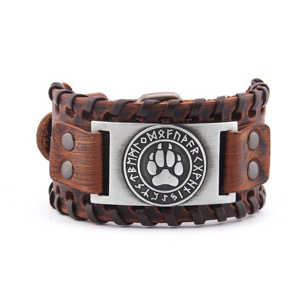 charm bracelets viking compass genuine leather bracelet for man bangle nordic runes bear footprint wrap jewelry accessories, Golden;silver
charm bracelets viking compass genuine leather bracelet for man bangle nordic runes bear footprint wrap jewelry accessories, Golden;silver