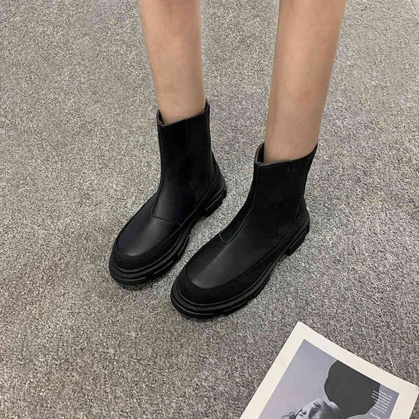boots brand leather women fall winter warm short ankle platform flats shoes waterproof water non-slip xs7w, Black
boots brand leather women fall winter warm short ankle platform flats shoes waterproof water non-slip xs7w, Black