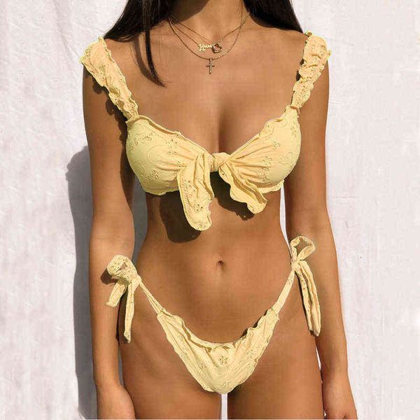 women ruffle solid color bikini low waist bow bandage bikini set summer push up lovely beach swimsuit biquini suit, White;black
women ruffle solid color bikini low waist bow bandage bikini set summer push up lovely beach swimsuit biquini suit, White;black