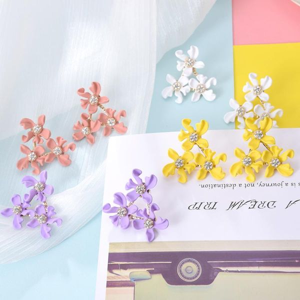 stud ztech design yellow/pink color 3 acrylic flower earrings trend studs for women boho metal wedding party jewelry, Golden;silver
stud ztech design yellow/pink color 3 acrylic flower earrings trend studs for women boho metal wedding party jewelry, Golden;silver