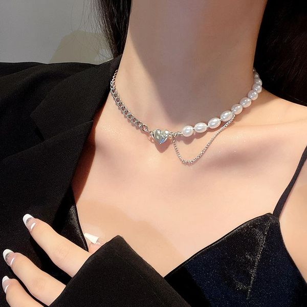 chokers mrzmsz 2021 hip hop pearl stainless steel splicing necklace for women fashion jewelry exquisite clavicle chain gifts, Golden;silver
chokers mrzmsz 2021 hip hop pearl stainless steel splicing necklace for women fashion jewelry exquisite clavicle chain gifts, Golden;silver