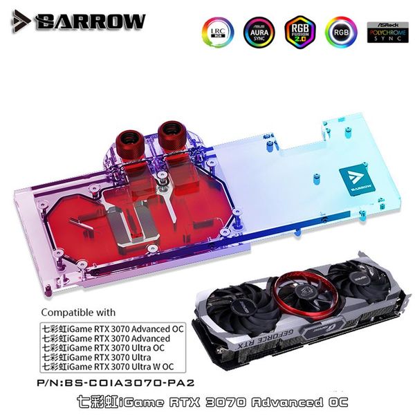 barrow colorful rtx 3070 advanced oc gpu water block, full coverage graphics card watercooling cooler, 5v sync, bs-coia3070-pa2 fans & cooli
barrow colorful rtx 3070 advanced oc gpu water block, full coverage graphics card watercooling cooler, 5v sync, bs-coia3070-pa2 fans & cooli