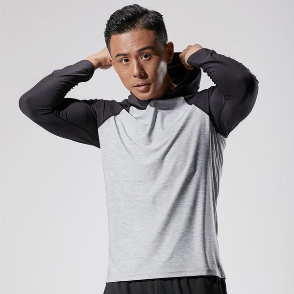 running jerseys autumn and winter men's color matching hooded quick-drying high-elastic fitness casual thin sweater sports t-shirt, Black;blue
running jerseys autumn and winter men's color matching hooded quick-drying high-elastic fitness casual thin sweater sports t-shirt, Black;blue