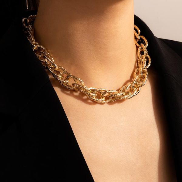 pendant necklaces punk thick chain choker necklace for women gold color alloy metal geoemtry party jewelry accessories collar, Silver
pendant necklaces punk thick chain choker necklace for women gold color alloy metal geoemtry party jewelry accessories collar, Silver