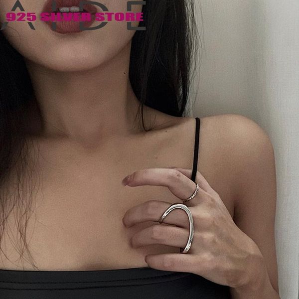 cluster rings aide 925 sterling silver irregular geometric personality open minimalist ring for women party jewelry 2021, Golden;silver
cluster rings aide 925 sterling silver irregular geometric personality open minimalist ring for women party jewelry 2021, Golden;silver