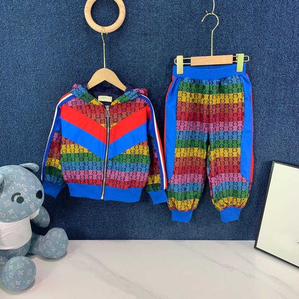 designer kids girls jackets + trousers clothing sets childrens autumn tracksuit long sleeve double g set sports skirt wear size 110-160, White 
designer kids girls jackets + trousers clothing sets childrens autumn tracksuit long sleeve double g set sports skirt wear size 110-160, White