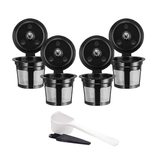 coffee filters 4pack reusable k cups for keurig 2.0 and 1.0 mini plus brewers universal easy to use with brush spoon
coffee filters 4pack reusable k cups for keurig 2.0 and 1.0 mini plus brewers universal easy to use with brush spoon