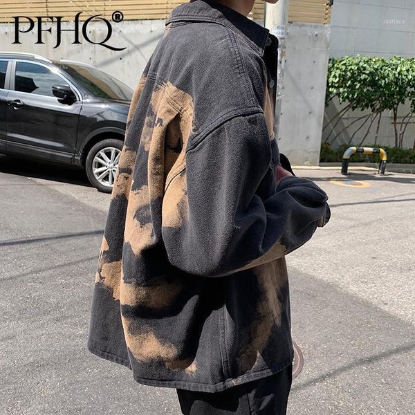men's jackets pfhq 2021 fashion loose stand collar single breasted korean style tie-dye denim jacket autumn and winter 21d365, Black;brown
men's jackets pfhq 2021 fashion loose stand collar single breasted korean style tie-dye denim jacket autumn and winter 21d365, Black;brown