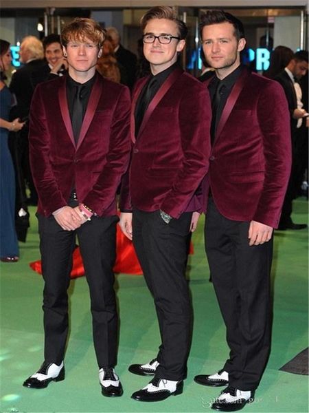 men's suits & blazers custom velvet burgundy west fit body groom dress ball fashion trend latest 2 piece jacket pants man prom costume, White;black
men's suits & blazers custom velvet burgundy west fit body groom dress ball fashion trend latest 2 piece jacket pants man prom costume, White;black