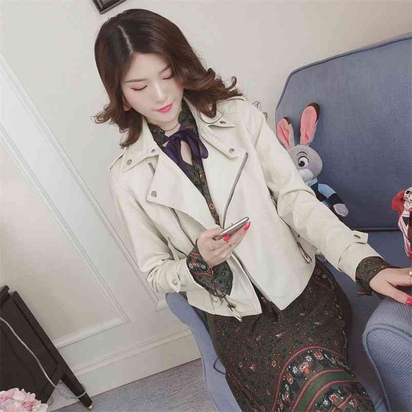 women faux soft leather short jacket pu motorcycle rivet zipper black punk coat female pink yellow turndown collar outwear 210430
women faux soft leather short jacket pu motorcycle rivet zipper black punk coat female pink yellow turndown collar outwear 210430