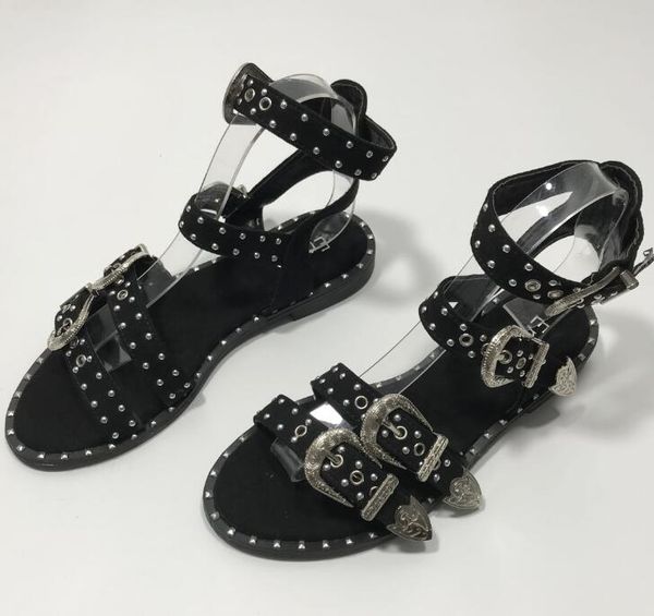 2021 summer fashion trend flat roman sandals all-match thin open toe strap rivet women's shoes, Black
2021 summer fashion trend flat roman sandals all-match thin open toe strap rivet women's shoes, Black