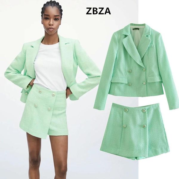 women's tracksuits zbza spring and autumn 2-piece retro pocket fashion suit jacket + double-breasted casual shorts, Gray
women's tracksuits zbza spring and autumn 2-piece retro pocket fashion suit jacket + double-breasted casual shorts, Gray