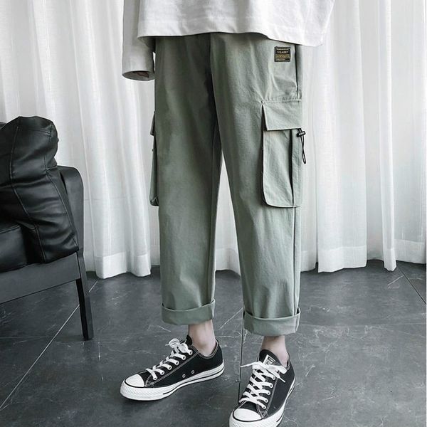 men casual pants straight solid pockets elastic waist four colors fashion all-match loose streetwear lorean style simple chic, Black
men casual pants straight solid pockets elastic waist four colors fashion all-match loose streetwear lorean style simple chic, Black