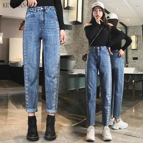women's jeans korean letter embroidry woman's mom high waist boyfriend for women button denim pants loose straight mujer, Blue
women's jeans korean letter embroidry woman's mom high waist boyfriend for women button denim pants loose straight mujer, Blue