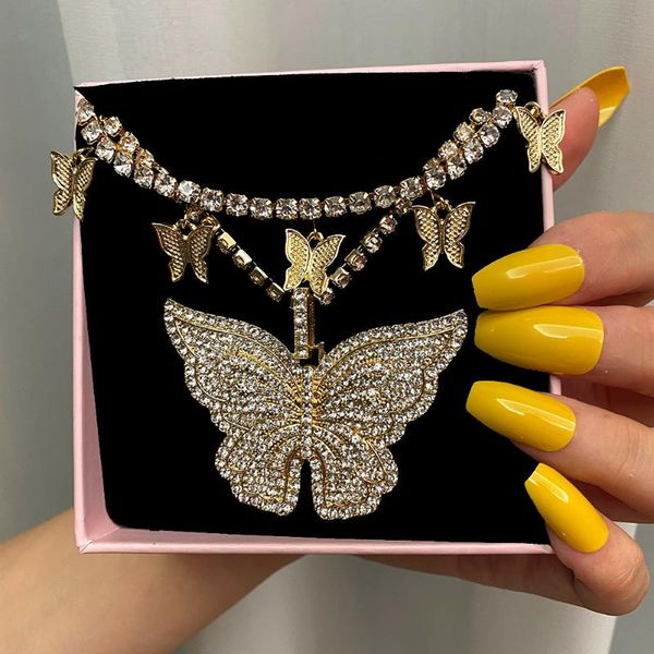 boho shiny butterfly crystal pendant necklaces for women multilayer luxury rhinestone tennis chain collar 2021 jewelry, Silver
boho shiny butterfly crystal pendant necklaces for women multilayer luxury rhinestone tennis chain collar 2021 jewelry, Silver