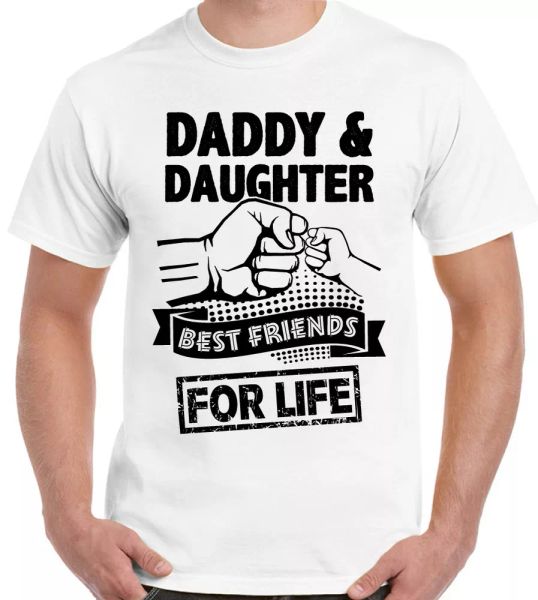 daddy and daughter t-shirt mens friends for life funny father's day gift, White;black
daddy and daughter t-shirt mens friends for life funny father's day gift, White;black