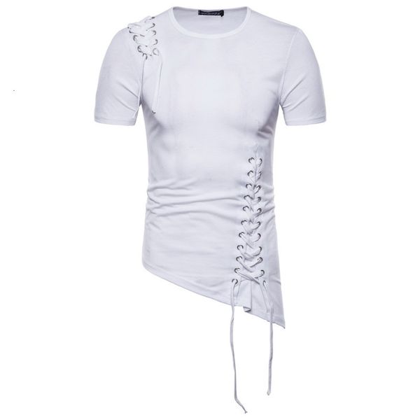 men's t-shirts spring mens designer t shirts fashion slim fit irregular male shoulder braid clothing weh5, White;black
men's t-shirts spring mens designer t shirts fashion slim fit irregular male shoulder braid clothing weh5, White;black