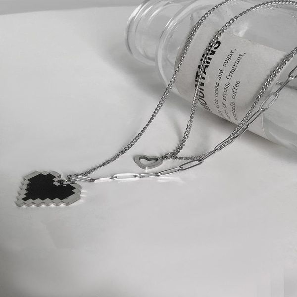 pendant necklaces origin summer street style double layer love heart necklace for women fashion hollow asymmetry chain jewelry, Silver
pendant necklaces origin summer street style double layer love heart necklace for women fashion hollow asymmetry chain jewelry, Silver