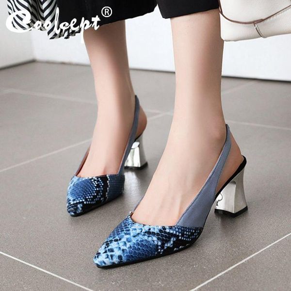 coolcept size 31-48 women sandals pointed toe snakeskin pattern shoes slip on elastic square heel leisure mujer footwear, Black
coolcept size 31-48 women sandals pointed toe snakeskin pattern shoes slip on elastic square heel leisure mujer footwear, Black