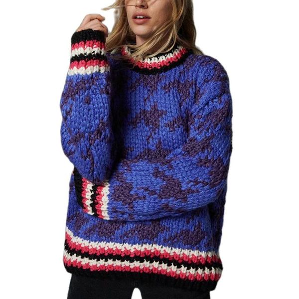 women's sweaters sweater jumper 2021 fashion houndstooth jacquard long sleeve autumn clothing sueters de mujer, White;black
women's sweaters sweater jumper 2021 fashion houndstooth jacquard long sleeve autumn clothing sueters de mujer, White;black