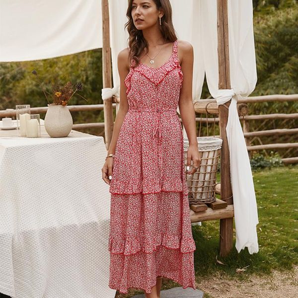floral print spaghetti strap maxi dress women 2021 summer sleeveless v neck ruffles ladies casual elegant beach style dresses, Black;gray
floral print spaghetti strap maxi dress women 2021 summer sleeveless v neck ruffles ladies casual elegant beach style dresses, Black;gray