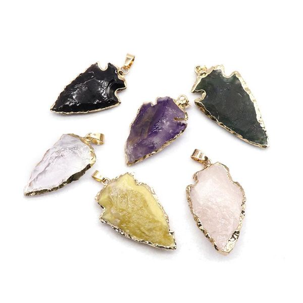 pendant necklaces natural crystal quartz arrowhead pendants gold color obsidian pink white ore rock gem stone necklace reiki jewelry, Silver
pendant necklaces natural crystal quartz arrowhead pendants gold color obsidian pink white ore rock gem stone necklace reiki jewelry, Silver