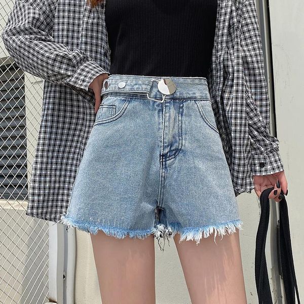 women's jeans blue cotton short for girls frayed hem high waist with belt summer women
women's jeans blue cotton short for girls frayed hem high waist with belt summer women