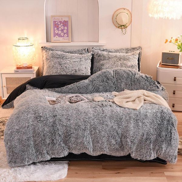 bedding sets bonenjoy plush for winter black and gray color fluffy fleece bed set home /king size long hair flannel
bedding sets bonenjoy plush for winter black and gray color fluffy fleece bed set home /king size long hair flannel