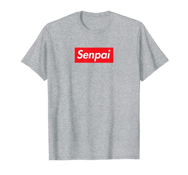 senpai notice me - clean red box anime logo tshirt, White;black 
senpai notice me - clean red box anime logo tshirt, White;black
