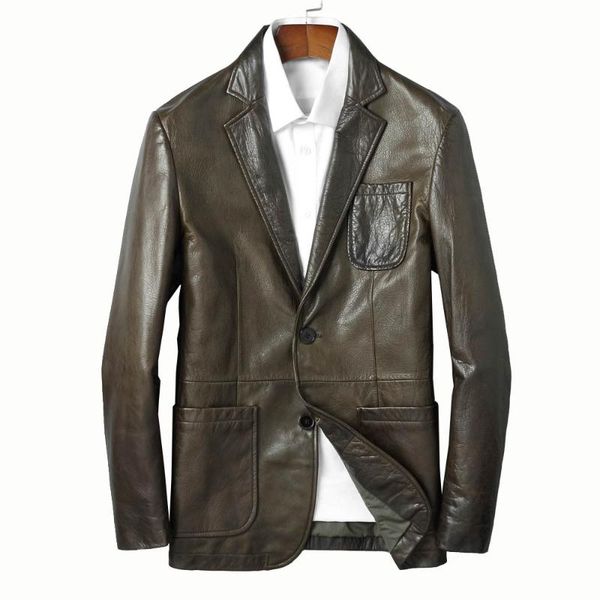 luxury 2021 genuine leather sheepskin coat men spring autumn good quality suit jackets slim parafina men's & faux, Black
luxury 2021 genuine leather sheepskin coat men spring autumn good quality suit jackets slim parafina men's & faux, Black