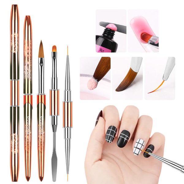 nail brushes double-headed art brush pen color light therapy pen, steel push-pull line reusable salon manicure tools, Yellow
nail brushes double-headed art brush pen color light therapy pen, steel push-pull line reusable salon manicure tools, Yellow